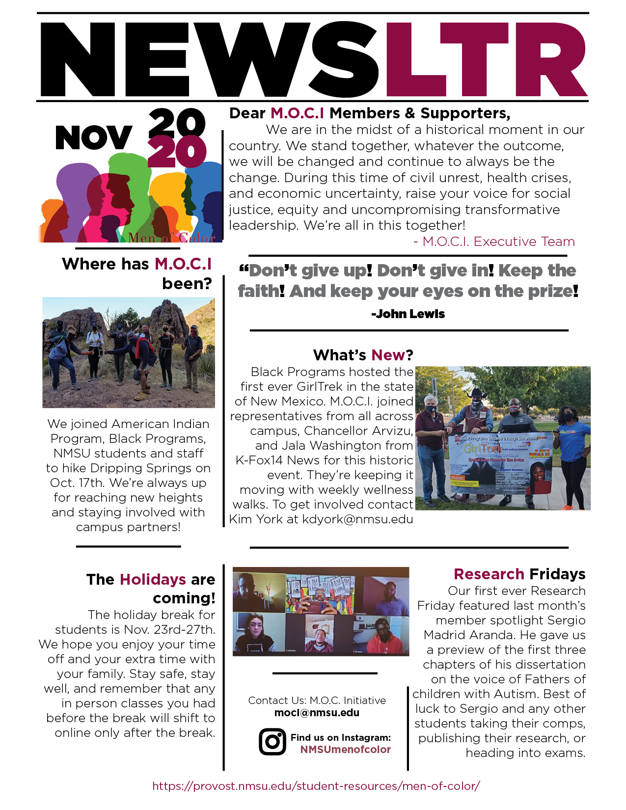 Men of Color November Newsletter